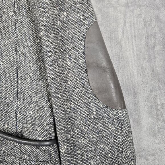 Vintage Pendleton Gray Tweed Wool Tweed Blazer Jacket Men’s 42L Elbow Patch - Picture 5 of 9